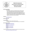 Legislative History: An Act to Require a Public Hearing on Hospital Certificate of Need Proposals (HP620)(LD 820) by Maine State Legislature (120th: 2000-2002)