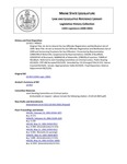 Legislative History: An Act to Amend the Sex Offender Registration and Notification Act of 1999 (HP633)(LD 833) by Maine State Legislature (120th: 2000-2002)
