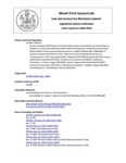 Legislative History: An Act Creating a Pilot Project to Provide Video Camera Surveillance at Intersections in Ellsworth (HP728)(LD 948) by Maine State Legislature (120th: 2000-2002)