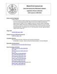 Legislative History: An Act to Establish the Maine Regulatory Fairness Board (SP279)(LD 990) by Maine State Legislature (120th: 2000-2002)