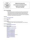 Legislative History:  Resolve, to Enhance Economic Development in Eastern Maine (SP286)(LD 997)