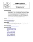 Legislative History: Resolve, to Designate Regional Rare Book, Manuscript and Vital Records Depositories (HP776)(LD 1020) by Maine State Legislature (120th: 2000-2002)