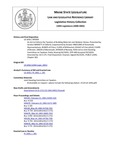 Legislative History: An Act to Enforce the Taxation of Building Materials and Modular Homes (SP309)(LD 1056) by Maine State Legislature (120th: 2000-2002)