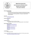 Legislative History:  An Act Concerning Private Line Extensions Provided by Central Maine Power Company (SP312)(LD 1059)