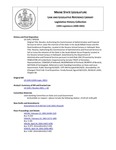Legislative History: Resolve, Authorizing the Commissioner of Administrative and Financial Services to Sell or Lease the Interests of the State in the Jacob Abbott House and the Reed Auditorium Properties, Located at the Stevens School Campus in Hallowell (SP338)(LD 1145) by Maine State Legislature (120th: 2000-2002)