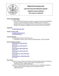 Legislative History: An Act to Amend the Aquaculture Leasing Law BY REQUEST (HP1065)(LD 1428) by Maine State Legislature (120th: 2000-2002)
