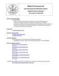 Legislative History: Resolve, to Require the Collection of Health Care Practitioner Workforce Data (SP444)(LD 1498) by Maine State Legislature (120th: 2000-2002)