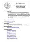 Legislative History: An Act Regarding Contracts for Energy Conservation and Air Quality Improvements in School Buildings (SP448)(LD 1502) by Maine State Legislature (120th: 2000-2002)