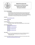 Legislative History: An Act to Establish the Maine Boating Safety Advisory Council (SP484)(LD 1574) by Maine State Legislature (120th: 2000-2002)