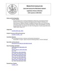 Legislative History: An Act to Improve the Licensing and Regulation of Denturists (SP520)(LD 1639) by Maine State Legislature (120th: 2000-2002)