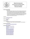 Legislative History: An Act to Increase Business Opportunities at the Port of Eastport (SP538)(LD 1669) by Maine State Legislature (120th: 2000-2002)