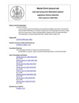 Legislative History: An Act to Restructure the Kennebec County Advisory Budget Committee (HP1226)(LD 1673) by Maine State Legislature (120th: 2000-2002)