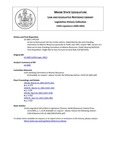 Legislative History: An Act to Restructure the Sea Urchin Lottery (HP1235)(LD 1682) by Maine State Legislature (120th: 2000-2002)