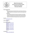 Legislative History: An Act to Enhance the Enforcement and Prosecution of Computer Crimes Through Support of the Maine Computer Crimes Task Force (SP620)(LD 1800) by Maine State Legislature (120th: 2000-2002)