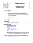 Legislative History: An Act Regarding Protective Orders in Public Utilities Commission Proceedings (SP665)(LD 1869) by Maine State Legislature (120th: 2000-2002)