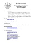 Legislative History: An Act to Allow Mechanics Licensed by the Manufactured Housing Board to Install and Maintain Oil Tanks (SP686)(LD 1888) by Maine State Legislature (120th: 2000-2002)