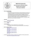 Legislative History:  An Act to Fund the Maine Biomedical Research Program (SP700)(LD 1902)