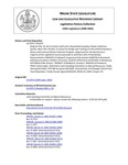Legislative History: An Act to Create and Fund a Household Hazardous Waste Collection System (HP1473)(LD 1974) by Maine State Legislature (120th: 2000-2002)