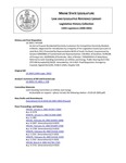 Legislative History: An Act to Prepare Residential Electricity Customers for Competitive Electricity Markets in Maine (HP1500)(LD 2003) by Maine State Legislature (120th: 2000-2002)