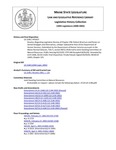 Legislative History: Resolve, Regarding Legislative Review of Chapter 296: Patient Brochure and Poster on Dental Amalgam and Alternatives, a Major Substantive Rule of the Department of Human Services (HP1637)(LD 2140) by Maine State Legislature (120th: 2000-2002)