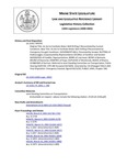 Legislative History: An Act to Facilitate Water Well Drilling if Necessitated by Current Conditions (SP795)(LD 2150) by Maine State Legislature (120th: 2000-2002)