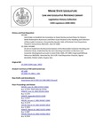 Legislative History: An Act to Implement the Recommendations of the Returnable Container Handling and Collection Study (HP1685)(LD 2184) by Maine State Legislature (120th: 2000-2002)