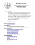 Legislative History: Resolve, to Study the Impact of a Maine-based Casino on the Economy, Transportation Infrastructure, State Revenues and the Job Market (HP1700)(LD 2200) by Maine State Legislature (120th: 2000-2002)