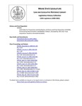 Legislative History: Joint Order for Preparation and Distribution of History and Final Disposition of All Bills (HP4) by Maine State Legislature (120th: 2000-2002)
