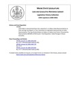 Legislative History: Joint Order to Amend Joint Rule 310, subsection 5, to Allow Indian Representatives to Vote and Sign Any Report in Their Committee on Legislation Sponsored by an Indian Representative That Specifically Relates to Indians or Indian Land Claims (HP86) by Maine State Legislature (120th: 2000-2002)