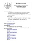 Legislative History: Joint Order Directing the Joint Standing Committee on Inland Fisheries and Wildlife to Report Out a Bill Implementing the Recommendations of the Maine Land Use Regulation Commission and Municipalities Regarding Surface Water Uses (HP612) by Maine State Legislature (120th: 2000-2002)