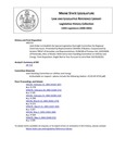 Legislative History: Joint Order to Establish the Special Legislative Oversight Committee for Regional Electricity Issues (HP719) by Maine State Legislature (120th: 2000-2002)