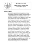Legislative History: Joint Resolution Memorializing the President of the United States and the Congress of the United States to Fulfill the Original Intent to Fund 40% of the Costs of Special Education Mandates to the States Under the Individuals With Disabilities Education Act (HP958) by Maine State Legislature (120th: 2000-2002)
