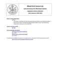 Legislative History: Joint Order to Establish the Joint Study Committee to Examine Issues Related to Motor Vehicle Glass Claims (HP1293) by Maine State Legislature (120th: 2000-2002)