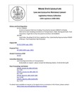Legislative History: Joint Order, Recalling LD 212 from Legislative Files (HP1300) by Maine State Legislature (120th: 2000-2002)