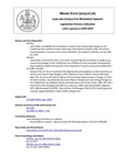 Legislative History: Joint Order to Establish the Committee to Study Issues Concerning Changes to the Traditional Uses of Maine Forests and Lands (HP1391) by Maine State Legislature (120th: 2000-2002)
