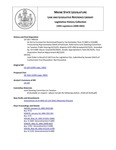 Legislative History:  Joint Order to Recall LD 120 from the Legislative Files (HP1541)