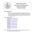Legislative History: Joint Order Directing the Joint Standing Committee on Legal and Veterans Affairs to Report Out Legislation Regarding Malt Liquor Taste Testing Festival Licenses (HP1621) by Maine State Legislature (120th: 2000-2002)