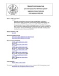 Legislative History: Joint Order to Establish the Task Force on Rail Transportation (HP1727) by Maine State Legislature (120th: 2000-2002)