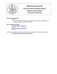 Legislative History: Joint Order on Printing and Binding (SP6) by Maine State Legislature (120th: 2000-2002)