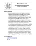 Legislative History:  Joint Resolution to Promote Economic Growth in Rural Maine (SP567)