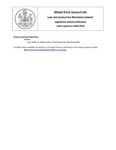 Legislative History: Joint Order on Adjournment (SP583) by Maine State Legislature (120th: 2000-2002)