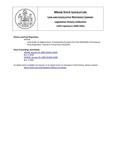 Legislative History: Joint Order on Adjournment (SP754) by Maine State Legislature (120th: 2000-2002)