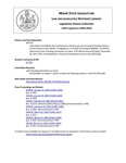 Legislative History: Joint Order to Establish the Commission to Study Issues Concerning School Bus Drivers (SP756) by Maine State Legislature (120th: 2000-2002)