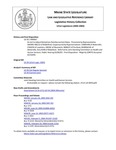 Legislative History: An Act to Adjust MaineCare Reimbursement Rates (HP67)(LD 59) by Maine State Legislature (121st: 2002-2004)