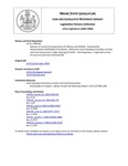 Legislative History: Resolve, to Create the Department of Fisheries and Wildlife (HP100)(LD 91) by Maine State Legislature (121st: 2002-2004)