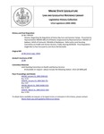 Legislative History: Resolve, Regarding the Regulation of Home Day Care and Summer Camps (HP105)(LD 96) by Maine State Legislature (121st: 2002-2004)