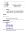 Legislative History: An Act to Prohibit Personal Watercraft on Rocky Pond in Orland (HP107)(LD 98) by Maine State Legislature (121st: 2002-2004)