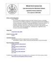 Legislative History: An Act to Provide Funding for Positions to Provide Computer Services to the Blind (SP47)(LD 124) by Maine State Legislature (121st: 2002-2004)