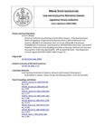 Legislative History: An Act to Clarify the Laws Relating to Public Water Systems (SP56)(LD 133) by Maine State Legislature (121st: 2002-2004)