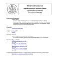 Legislative History: An Act To Clarify the Ability of Transmission and Distribution Utilities To Market Electricity at Retail (SP112)(LD 330) by Maine State Legislature (121st: 2002-2004)